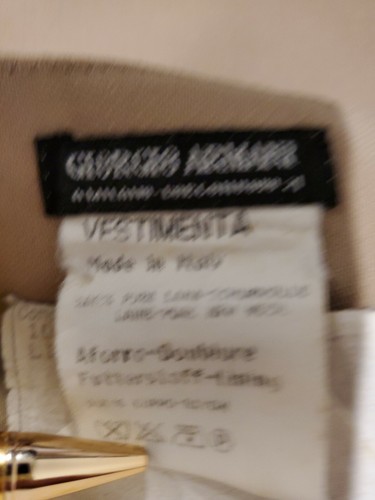 Vintage Giorgio Armani Damen Rock Gr. 46 Made In Italy Reine Schurwolle Komplett Gefüttert - Bild 9 von 11