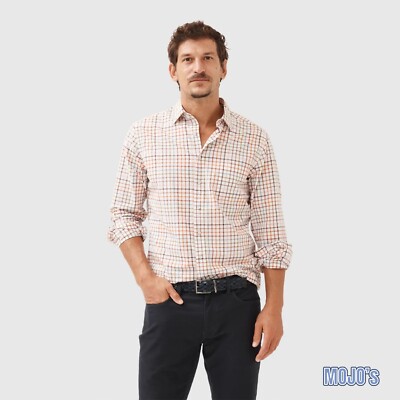 Rodd & Gunn Men's M Dodson Valley Sports Fit Shirt Long Sleeve Albini Cotton