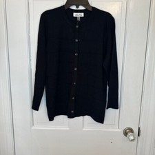 Melissa Paige Black Button Down Cardigan size L NWT