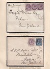 1892/93 Penny Lilac Covers to New Zealand (2 Items)                     (t12223)