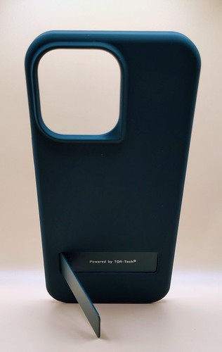 iPhone 14 Pro Max Case Silky Soft Silicone with Stand-Green - Picture 4 of 7