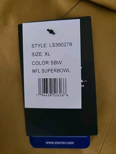 Starter X Michael Strahan Super Bowl LVll Arizona Jacket, Gold, Size XL - Picture 6 of 9