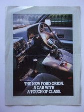 FORD ORION orig 1986 UK Mkt Publicity Sales Brochure