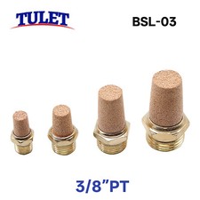 5pcs Brass Silencer Connector 3/8" PT Pneumatic Exhaust Muffler Filte