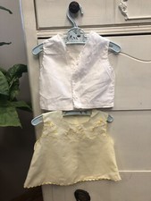 Vintage Embroidered Baby Vest And Dress, 2 PCs.
