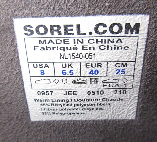 Sorel Women's Joan of Arctic Boots Grey Shale NL 1540-051 Size 8 - 第 13/13 張圖片