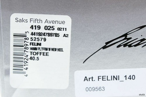 BRIAN ATWOOD beige 'Felini' Toffee open-toe shoes 40.5 10.5 amazing NIB $675 - Picture 5 of 5