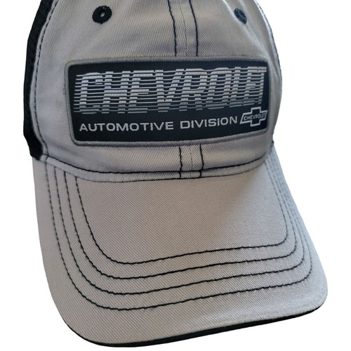 Chevrolet Grey Snapback Ball Cap Mesh Hat Black Trim Lightweight Unisex Headwear - Picture 3 of 10