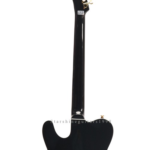 STARSHINE Black F Hole TL Electric Guitar Semi Hollow 6String Body Gold Hardware - 第 3/10 張圖片