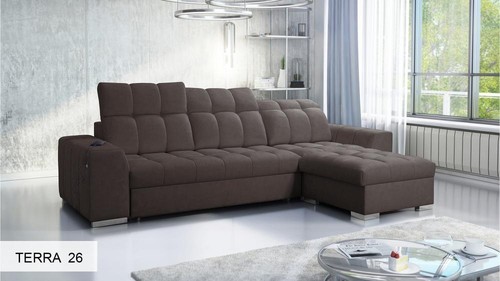 Ecksofa POGO 1 Schlaffunktion Bettkasten Ladegerät Mediasofa Wohnzimmer Grau 16 - Bild 19 von 48