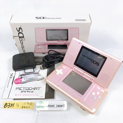 Nintendo DS candy pink handheld game console NTR-001 tested