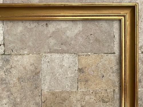 CADRE STYLE LOUIS XV BOIS STUC 1950 FEUILLE OR DIM 20F FRENCH FRAME 73 x 60cm - Picture 3 of 7