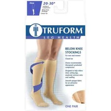 TRUFORM Leg Health Below Knee Unisex Beige 8865-L 20-30 mmHg Compression Size L