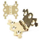 10x FANCY BRASS BUTTERFLY HINGES Butt Steel Gold Cabinet Jewelry Repair Replace