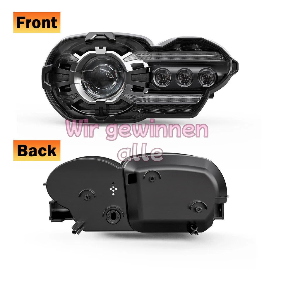 For BMW K1200R 2005-2009 K1300R 2010-2013 LED Headlight DRL w/ Hi/Lo Beam - Image 3 of 4