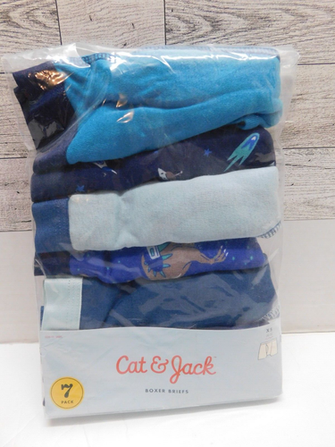 Cat & Jack Boy's 7 Pair Boxer Briefs Underwear Size XS 4/5 open package - Picture 1 of 8