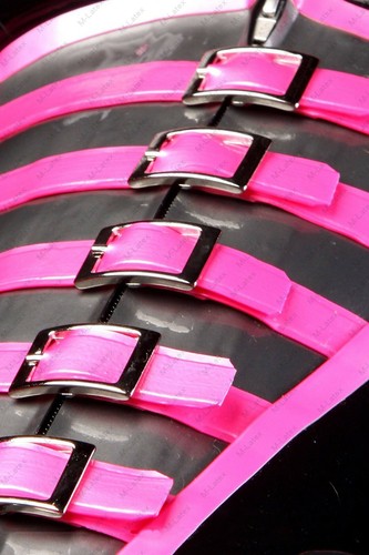 1035 Latex Gummi Rubber Corset Lace up bones belts buckles customized 0.7mm sexy - Picture 3 of 6