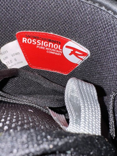 Stivali snowboard Rossignol donna taglia 6 neri rosa caldo logo lacci difetto - Foto 17 di 17