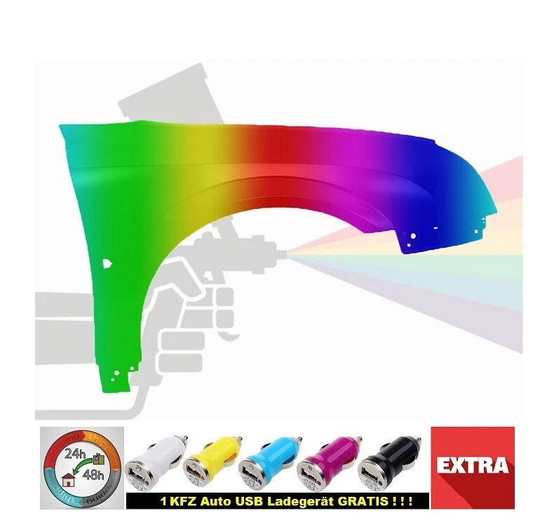 Kotflügel Audi A3 8P Links oder Rechts Wunschfarbe 03-08 Neu Lackiert - Bild 1 von 1