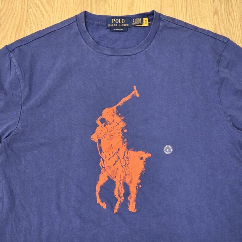 Polo Ralph Lauren Men's S Classic Fit Big Pony Short Sleeve Jersey T-Shirt Blue - Picture 9 of 12