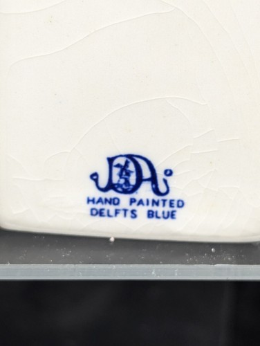 Delfter Blau Holland 2 Häuser leere handbemalte Schnapsflaschen mit Stopfen LESEN - Bild 8 von 11