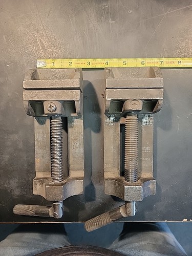 Par de tornos de mesa de banco pequeños vintage para relojeros joyeros - Imagen 4 de 6