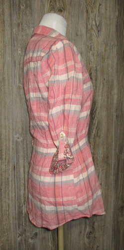 Silver Jeans Co. Womens Pink Roll Tab Sleeve Plaid Button Up Shirt Size Small - Bild 4 von 12