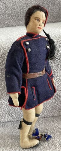 Antique Vintage Old Greek Stockinette Cloth Doll - Picture 3 of 10