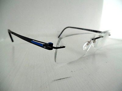 Silhouette Titan Schwarz & Blau Randlos Brille 5330 50 6058 53 19 145 5369