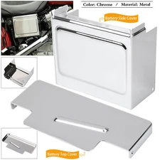 Chrome Battery Top & Side Cover Kit For Harley Dyna Wide Glide FXDWG FXDL FXD