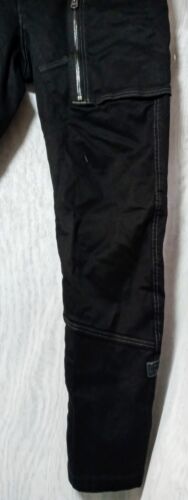 Pantalones G-Star Raw para hombre negros Rovic con cremallera bolsillos de carga 3D pierna delgada 30x28 - Imagen 7 de 16