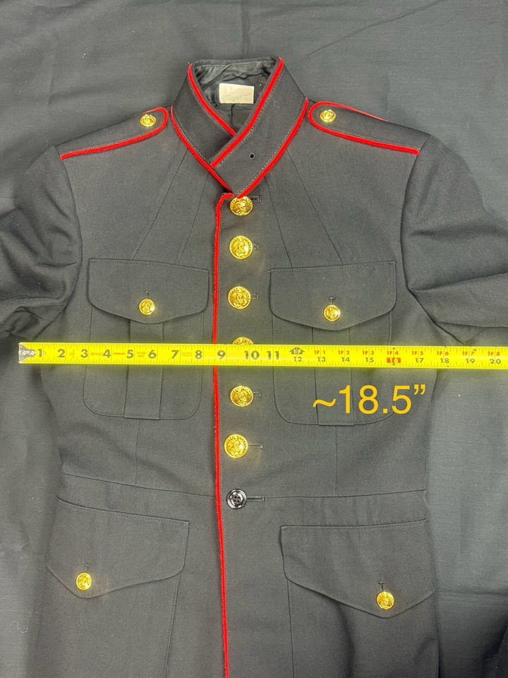 USMC MARINE CORPS ENLISTED DRESS BLUE COAT 37R NSN 8405015123100