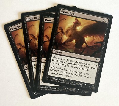 Drag Down (4) Conflux NM MTG Magic the Gathering