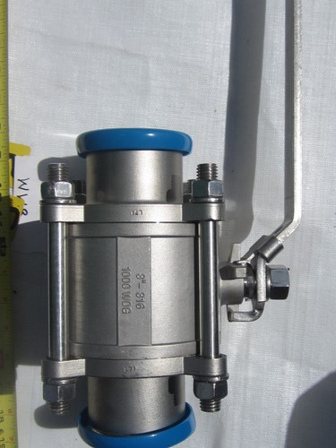 BRADFORD DIXON 3” 316 STAINLESS STEEL SANITARY 2-WAY BALL VALVE 1000WOG (NOS) - Picture 5 of 7