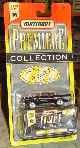 '57 CHEVY CAR - MATCHBOX PREMIERE  - MINT UNOPENED ON CARD  c1995 - Picture 1 of 3