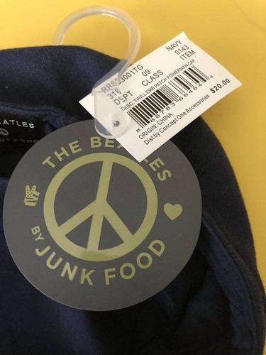 Cappello da pescatore ""greco"" The Beatles SGT SGT Pepper blu navy - Bambini Sm/Med - Nuovo con etichette 46% lana - Foto 5 di 8