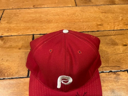 Sombrero de los Philadelphia Phillies firmado por Larry Bowa de 1970 MLB TALLA 7 - Imagen 3 de 9
