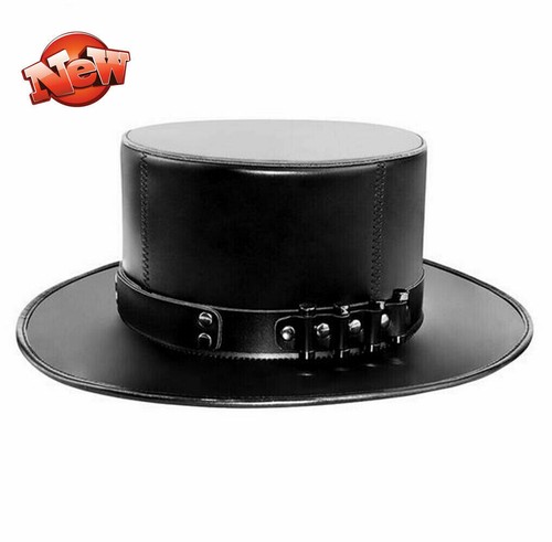Leather Halloween Retro Steampunk Hat Party Fancy Dress Costume Gothic Punk Rock - Picture 7 of 22