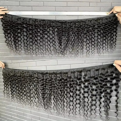 new Wave 3 Bundles Weave Curly Wigs Bundles Double Weft 100% Human Hair - Picture 9 of 13