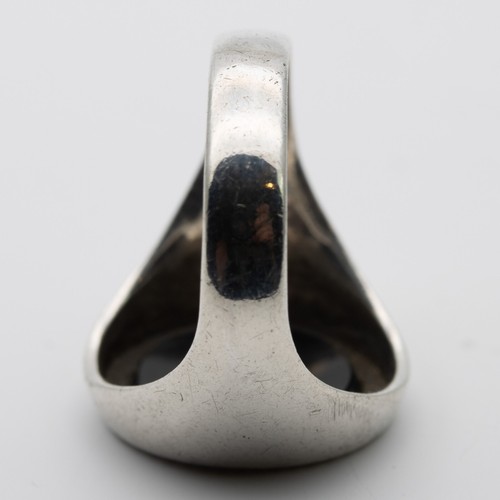 Anillo de sello de ónix de plata de ley vintage - talla U - Imagen 11 de 20