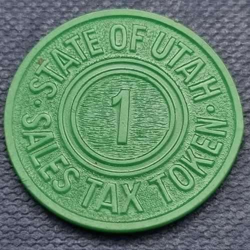 State of Utah Sales Tax Token 1 Mill Green Plastic #59705