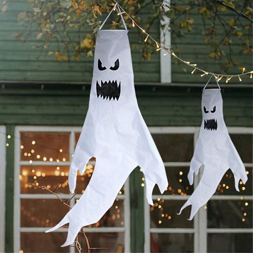 Halloween Ghost Windsocks Hanging Decorations Flag Wind Socks For Outdoor Decor - Picture 3 of 4