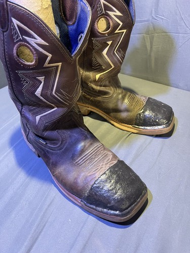 Tony Lama TW3403 Force Waterproof Comp Toe Work Boots Mens' Size 10D Rubberized - Picture 8 of 15