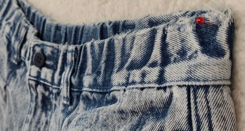 VTG  80s 90s Acid Wash Jean Shorts South Bay Size 11 / 32 Unisex High Rise - Picture 5 of 24