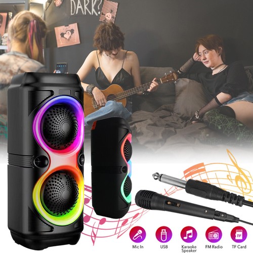Tragbarer Bluetooth Lautsprecher Stereo Subwoofer Musikbox Radio USB & Mikrofon - Bild 22 von 23