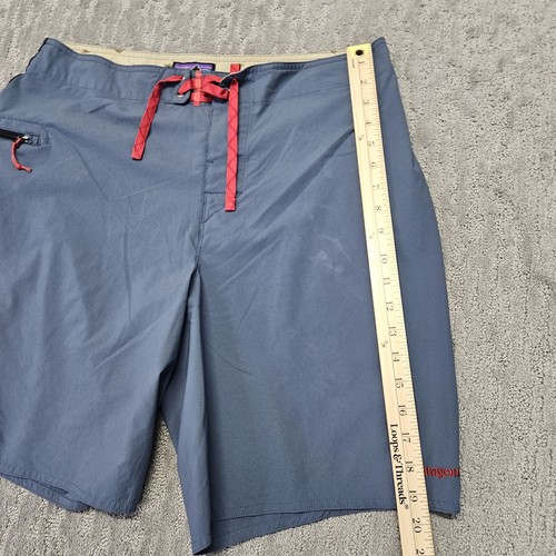 Patagonia Board Shorts Mens 34 Grayish Blue Stretch Planing Swim Beach 86611 - Picture 3 of 11