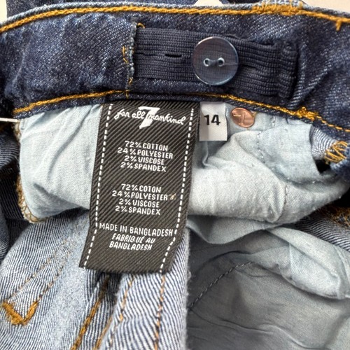 7 For All Mankind Girls Slimmy Straight Leg Adjustable Waist Jeans Size 14 NEW - Picture 7 of 24