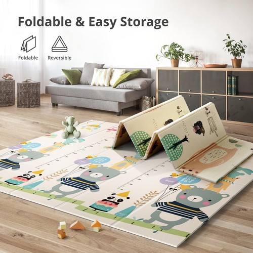 Foldable Baby Play Mat, Extra Large Waterproof Activity Playmats for Babies,T... - Picture 6 of 7