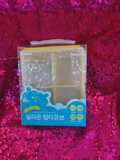 Baby Food Storage Silicone Cubes with Clip-On Lid Freezer Tray Baby Food Soup...