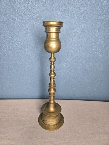 Vintage schwerer Messing Kerzenständer - 12,5" hoch